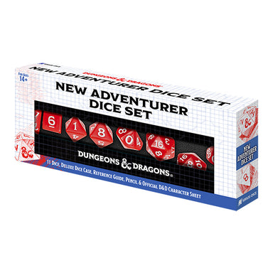 11-Die Set D&D New Adventurer Set- Red - Saltire Games