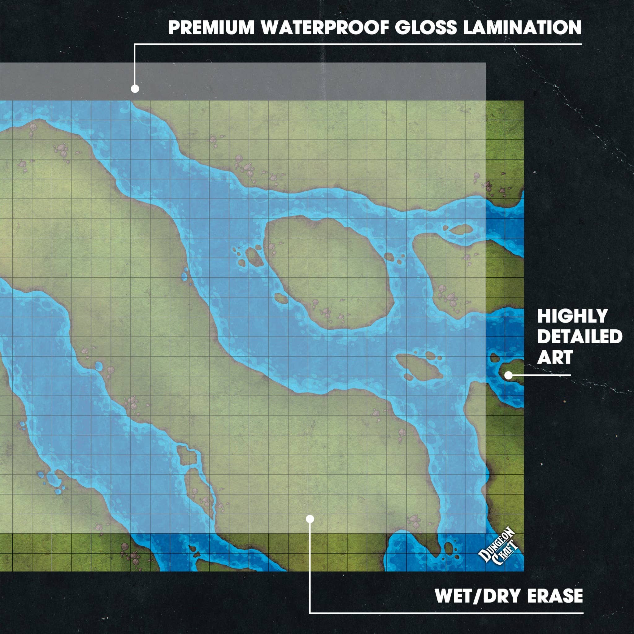 BattleMap: Grasslands battle map for DnD - Saltire Games