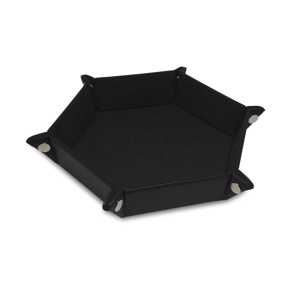 Hexagon Dice Tray- Black - Saltire Games