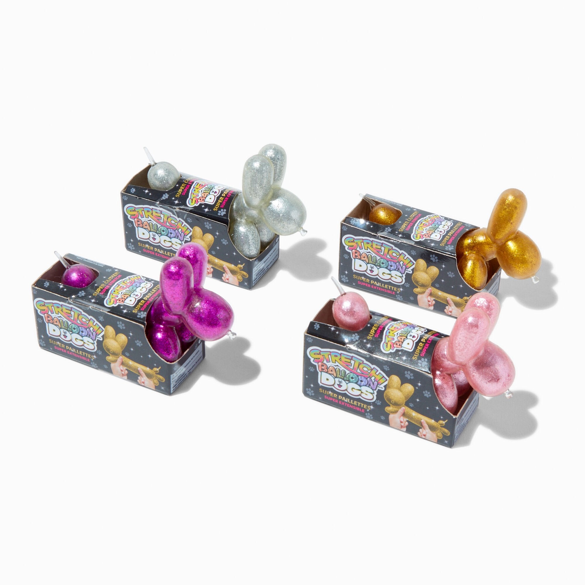 Stretchi Glitter Balloon Dog Fidget Toy - Assorted - Saltire Games