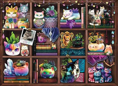 Jigsaw Puzzle Cubby Cats and Succulents - 500 Pieces Puzzle - Saltire Games