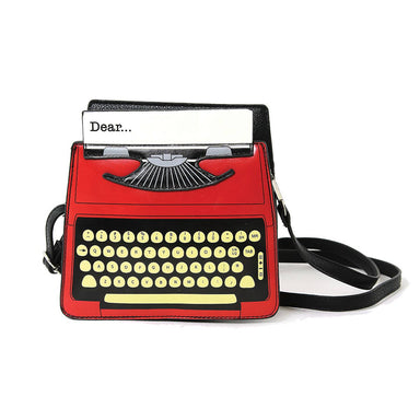 Vintage Red Typewriter Crossbody Bag - Saltire Games