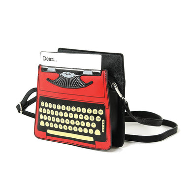 Vintage Red Typewriter Crossbody Bag - Saltire Games