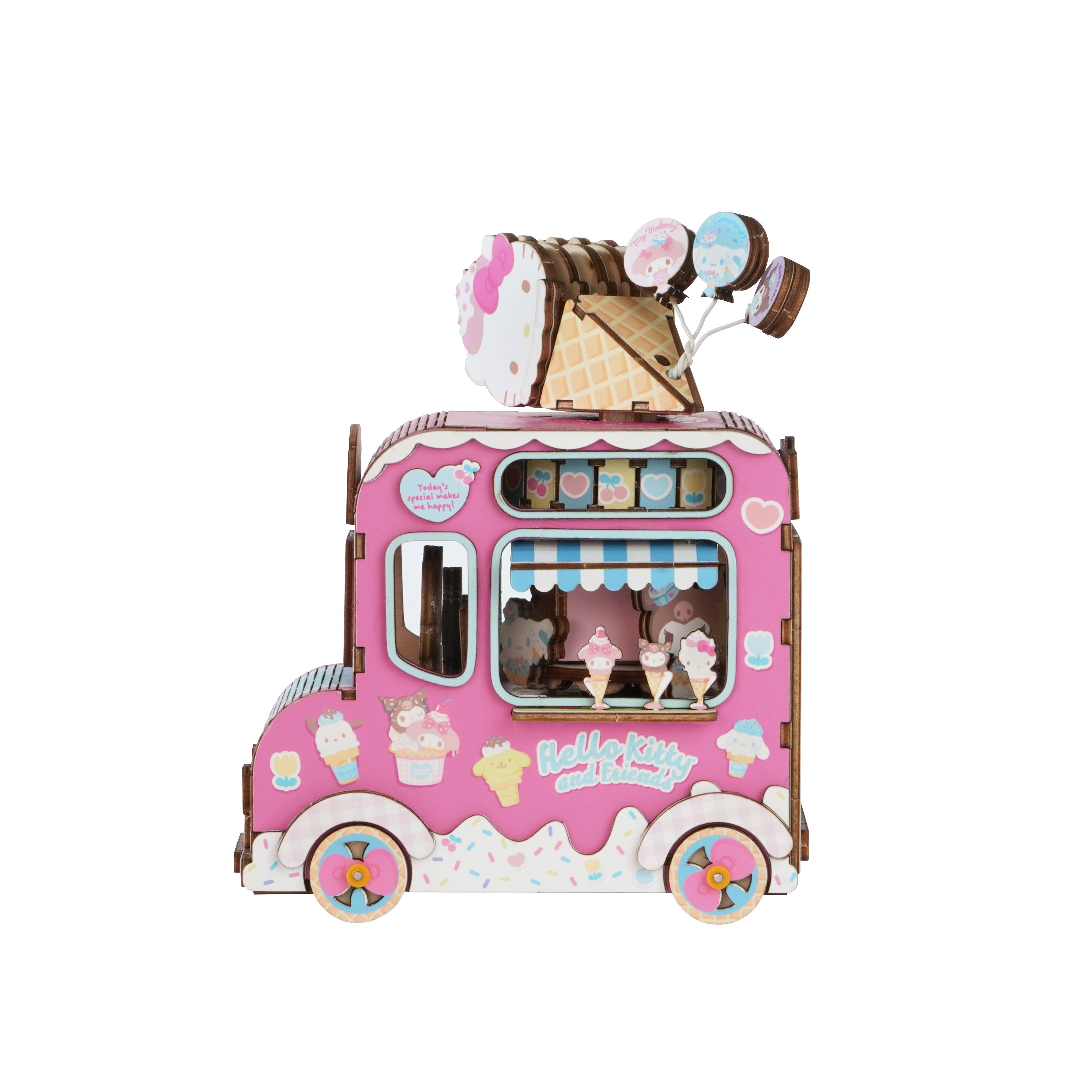 Hello Kitty® And Friends Wooden Music Box: Ice Cream Truck - Saltire Games