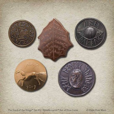 The Lord of the Rings™ Set #1 - Middle-earth Set of Five Coins - Saltire Games