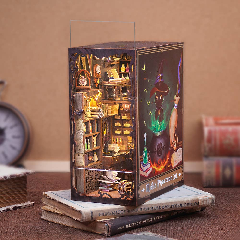 DIY Book Nook Kit: Magic Pharmacist with Dust Cover - Saltire Games