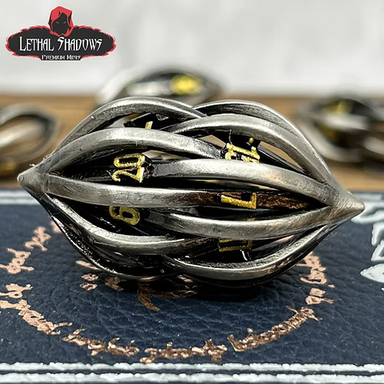 Infinity Gold Metal Dice Set - Saltire Games