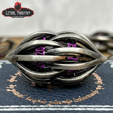 Infinity Purple Metal Dice Set - Saltire Games