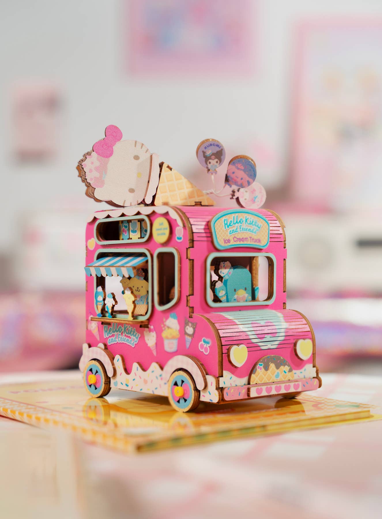 Hello Kitty® And Friends Wooden Music Box: Ice Cream Truck - Saltire Games