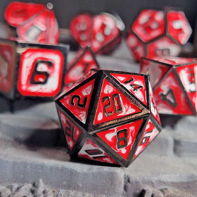 Blood Bank Metal RPG Dice Set - Saltire Games