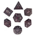 Dragon's Gaze Silver Blood Metal RPG Dice Set - Saltire Games