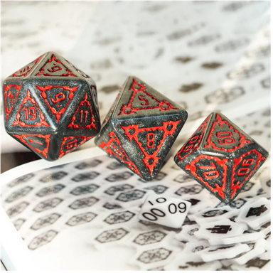 Huge Black Castle Dice Set - 25mm - Saltire Games