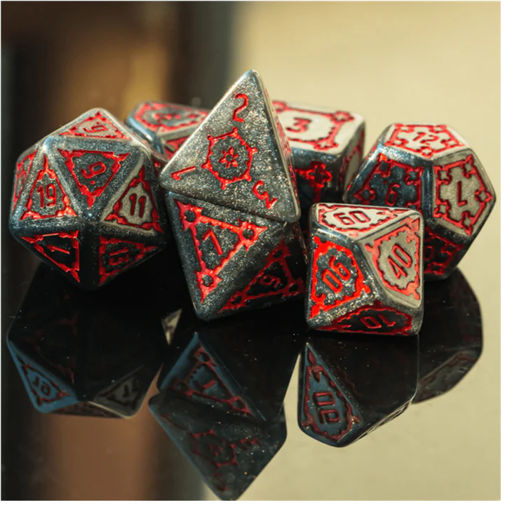 Huge Black Castle Dice Set - 25mm - Saltire Games