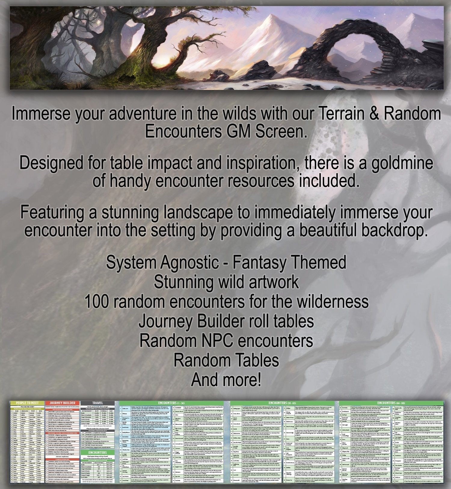 GM Screen Terrain and Random Encounters