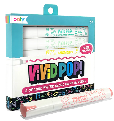 Vivid Pop!: Opaque  Water-Based Paint Markers - Pastel - Saltire Games