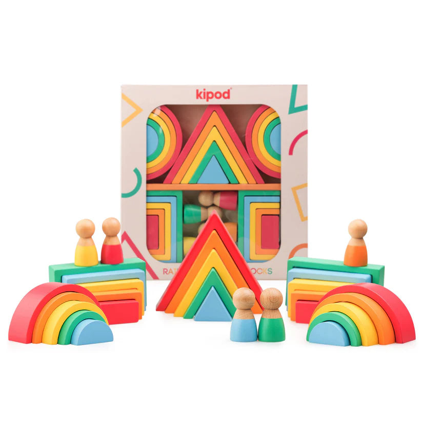 Rainbow Wooden Blocks - Saltire Games