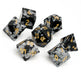 Snowflake obsidian - 7 Piece RPG Set Gemstone Dice - Saltire Games