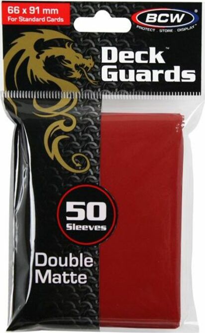 BCW Red Double Matte Sleeves - Saltire Games