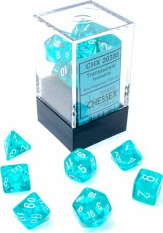 Translucent Teal/White MINI 7 - Saltire Games