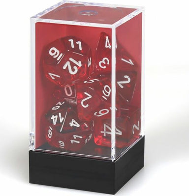 7-Set Cube Translucent Red with White