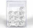 Translucent Clear White d10 set - Saltire Games