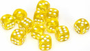 Translucent 16mm D6 Yellow/white Dice Block™ (12 dice) - Saltire Games