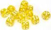 Translucent 16mm D6 Yellow/white Dice Block™ (12 dice) - Saltire Games