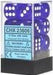 Translucent 16mm D6 Blue/white Dice Block™ (12 dice) - Saltire Games