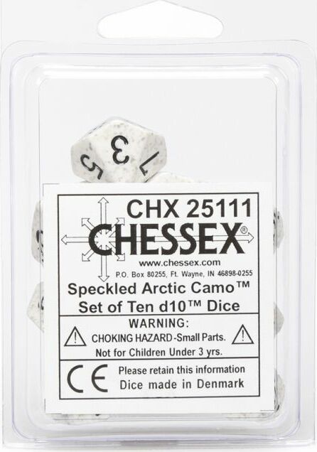 Speckled Artic Camo d10 Set - Saltire Games