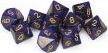 Speckled Golden Cobalt d10 set - Saltire Games