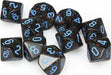 Speckled Blue Stars d10 set - Saltire Games