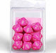 Opaque: Poly D10 Pink/White (10 - Saltire Games