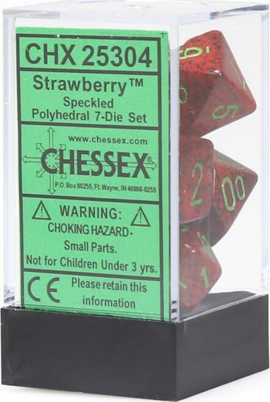 Speckled® Polyhedral Strawberry™ 7-Die Set - Saltire Games