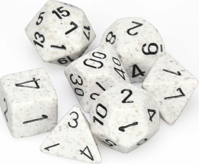 Speckled® Polyhedral Arctic Camo™ 7-Die Set - Saltire Games