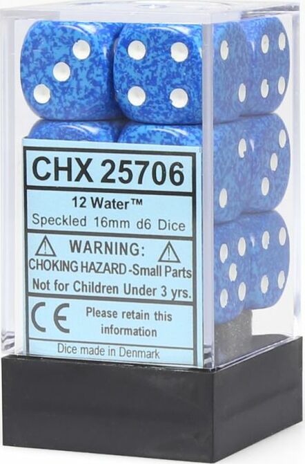 Speckled® 16mm D6 Water Dice Block™ (12 dice) - Saltire Games