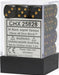 Opaque 12mm D6 Black/gold Dice Block™ (36 dice) - Saltire Games