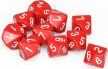 Opaque: Poly D10 Red/White (10) - Saltire Games