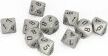 Opaque Dark Grey Black d10 set - Saltire Games