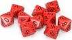 Opaque Red Black d10 set - Saltire Games