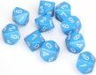 Opaque: Poly D10 Light Blue/Whi - Saltire Games