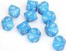 Opaque: Poly D10 Light Blue/Whi - Saltire Games