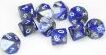 Gemini Blue Steel White d10 set - Saltire Games