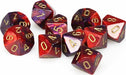 Gemini Purple Red Gold d10 set - Saltire Games