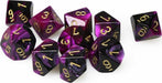 Gemini Black Purple Gold d10 set - Saltire Games