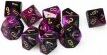 Gemini Black Purple Gold d10 set - Saltire Games