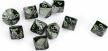 Gemini Black Grey Green d10 set - Saltire Games