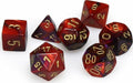 Gemini Purple-Red/gold Polyhedral 7-Die Set - Saltire Games