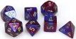 Gemini Blue-Purple/gold Polyhedral 7-Die Set - Saltire Games