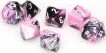 Gemini Black-Pink/white Polyhedral 7-Die Set - Saltire Games