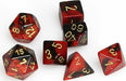 Gemini Black-Red/gold Polyhedral 7-Die Set - Saltire Games